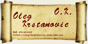 Oleg Krstanović vizit kartica